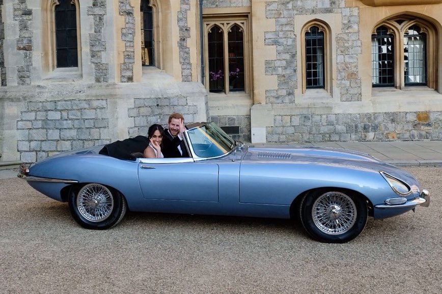 Royal couple in E-Jag
